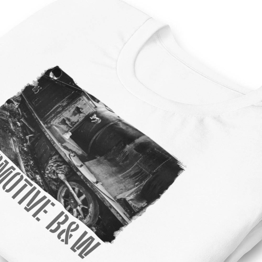 Short-Sleeve Unisex T-Shirt/Locomotive B&W/Personalized - Enet Images