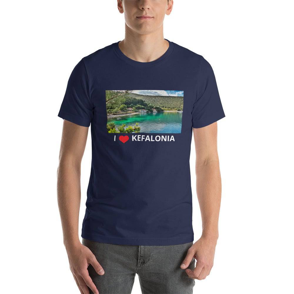 Short-Sleeve Unisex T-Shirt/ love kefalonia - Enet Images