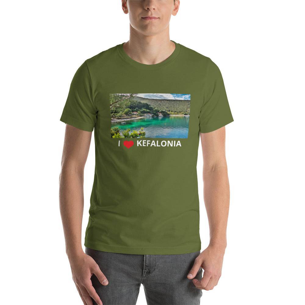 Short-Sleeve Unisex T-Shirt/ love kefalonia - Enet Images