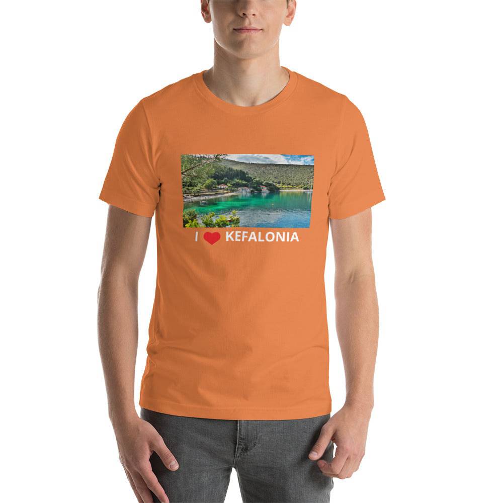Short-Sleeve Unisex T-Shirt/ love kefalonia - Enet Images