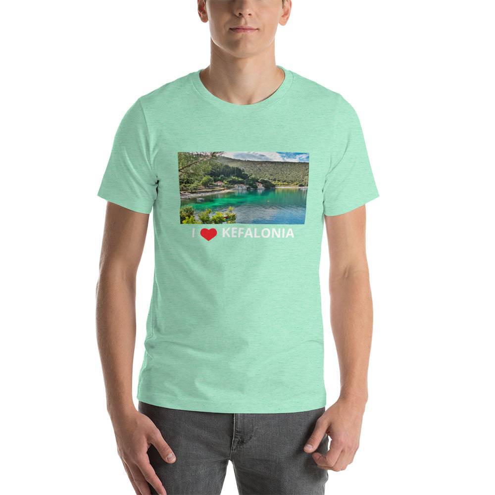 Short-Sleeve Unisex T-Shirt/ love kefalonia - Enet Images
