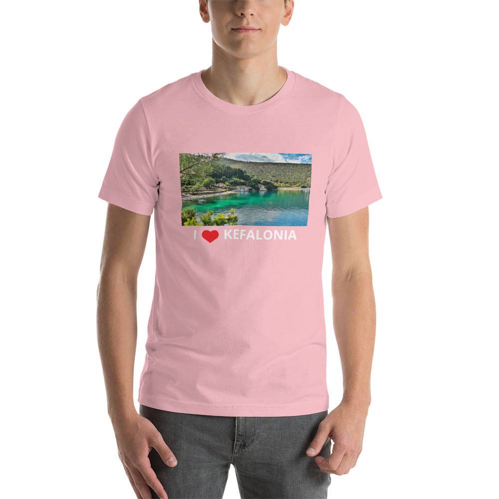 Short-Sleeve Unisex T-Shirt/ love kefalonia - Enet Images