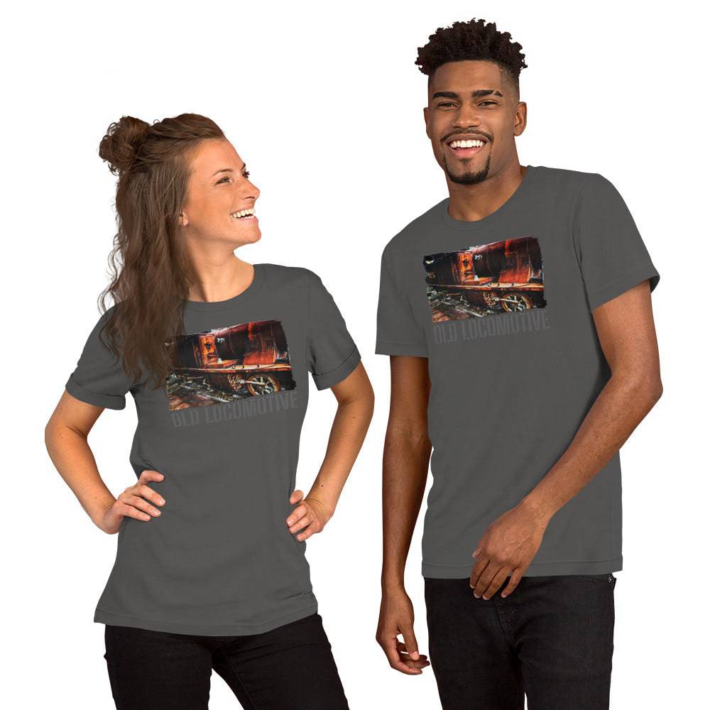 Short-Sleeve Unisex T-Shirt/Old Locomotive/Personalized - Enet Images