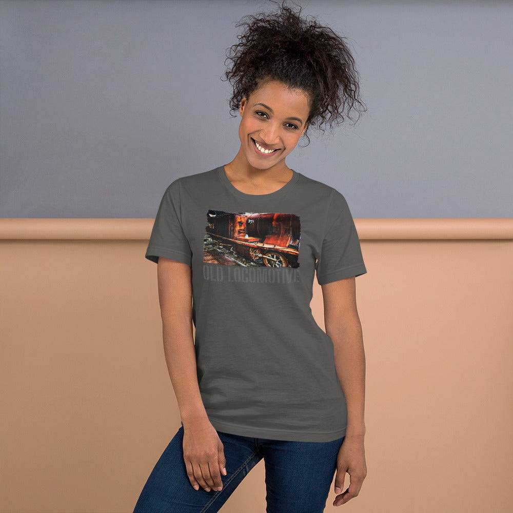 Short-Sleeve Unisex T-Shirt/Old Locomotive/Personalized - Enet Images