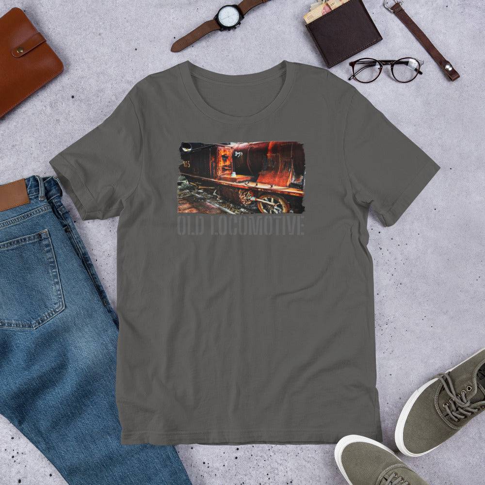 Short-Sleeve Unisex T-Shirt/Old Locomotive/Personalized - Enet Images