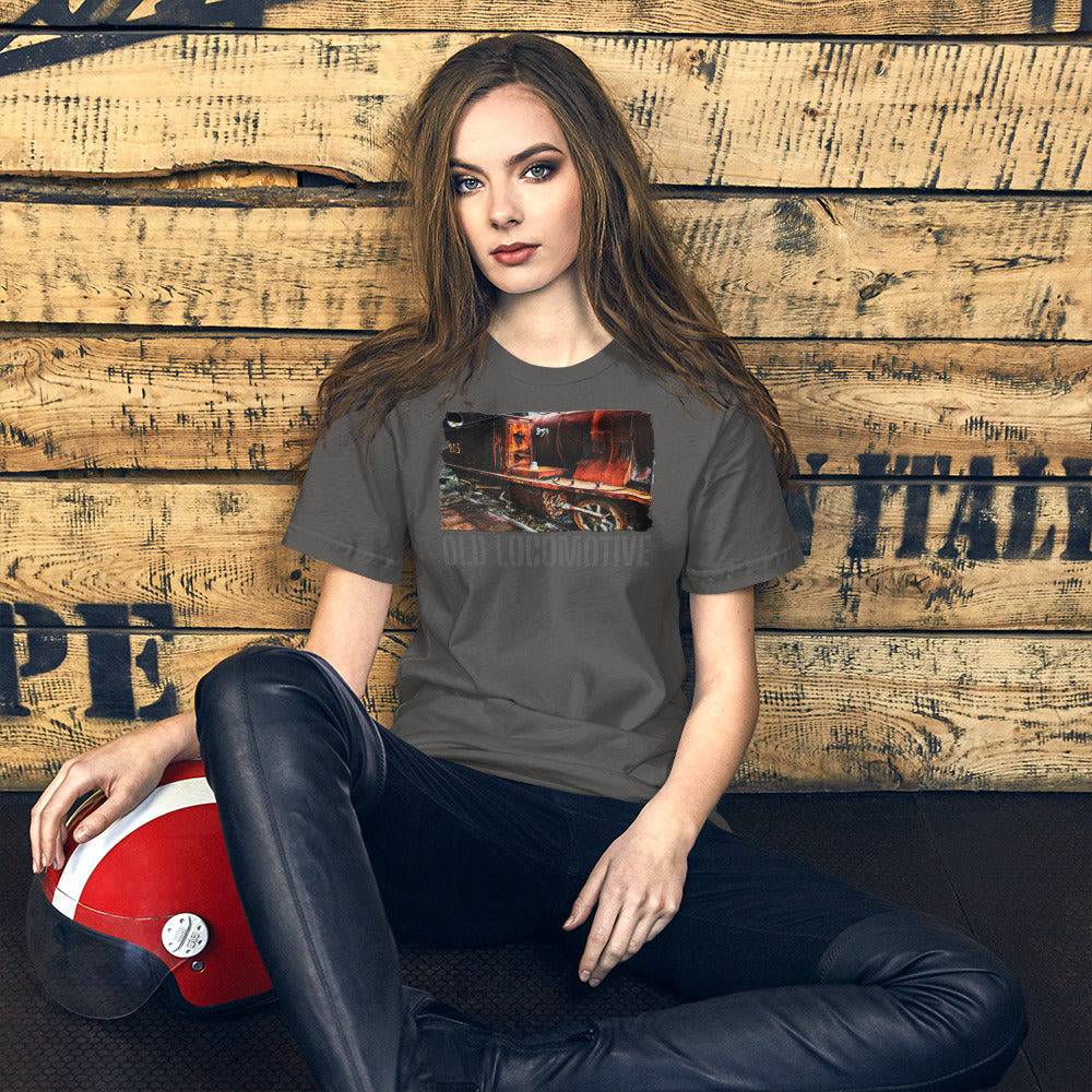 Short-Sleeve Unisex T-Shirt/Old Locomotive/Personalized - Enet Images
