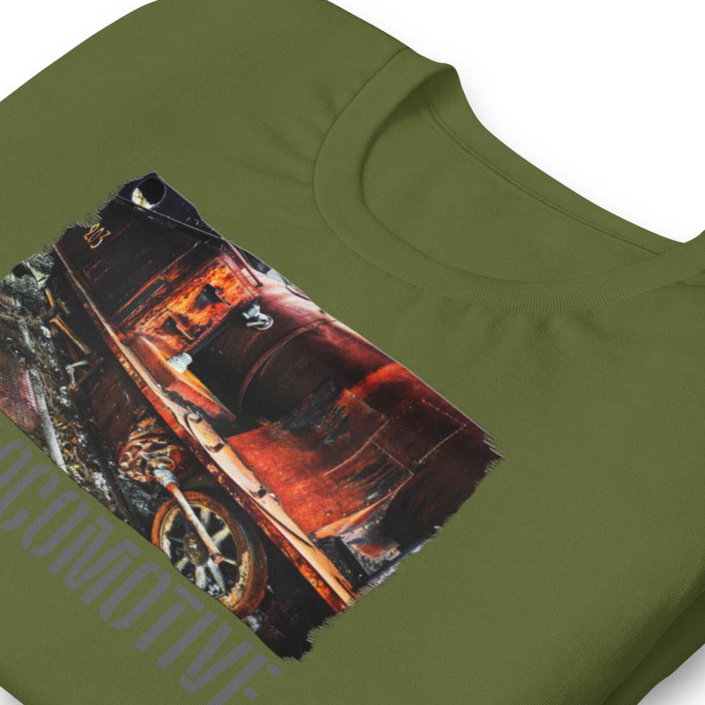 Short-Sleeve Unisex T-Shirt/Old Locomotive/Personalized - Enet Images
