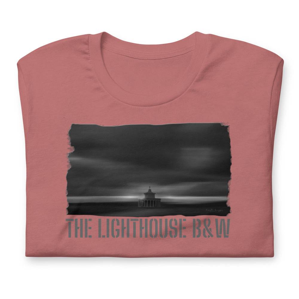 Short-Sleeve Unisex T-Shirt/The Lighthouse B&W/Personalized - Enet Images