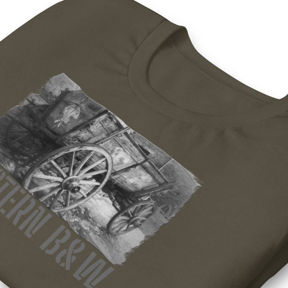 Short-Sleeve Unisex T-Shirt/Western B&W/Personalized - Enet Images