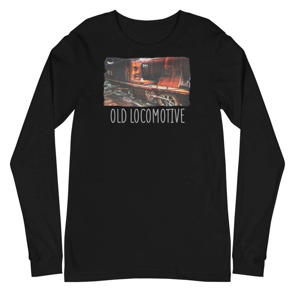 Unisex Long Sleeve Tee/Old Locomotive/Personalized - Enet Images