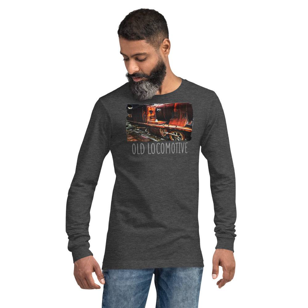 Unisex Long Sleeve Tee/Old Locomotive/Personalized - Enet Images