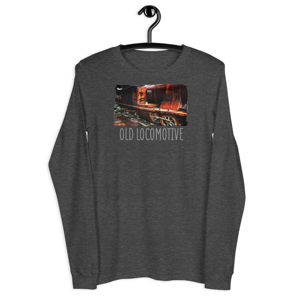 Unisex Long Sleeve Tee/Old Locomotive/Personalized - Enet Images