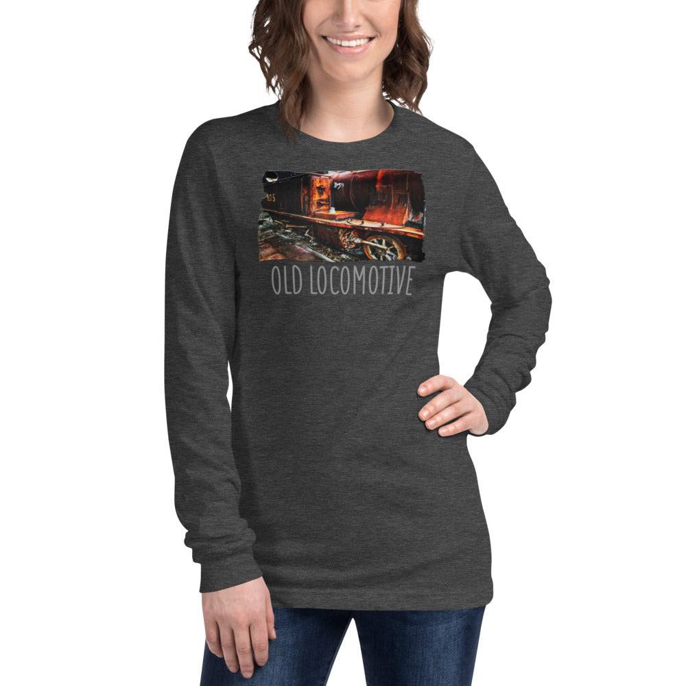 Unisex Long Sleeve Tee/Old Locomotive/Personalized - Enet Images