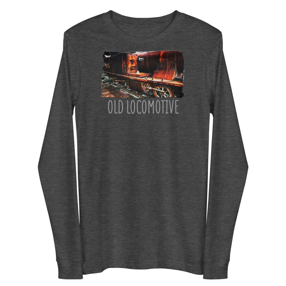 Unisex Long Sleeve Tee/Old Locomotive/Personalized - Enet Images