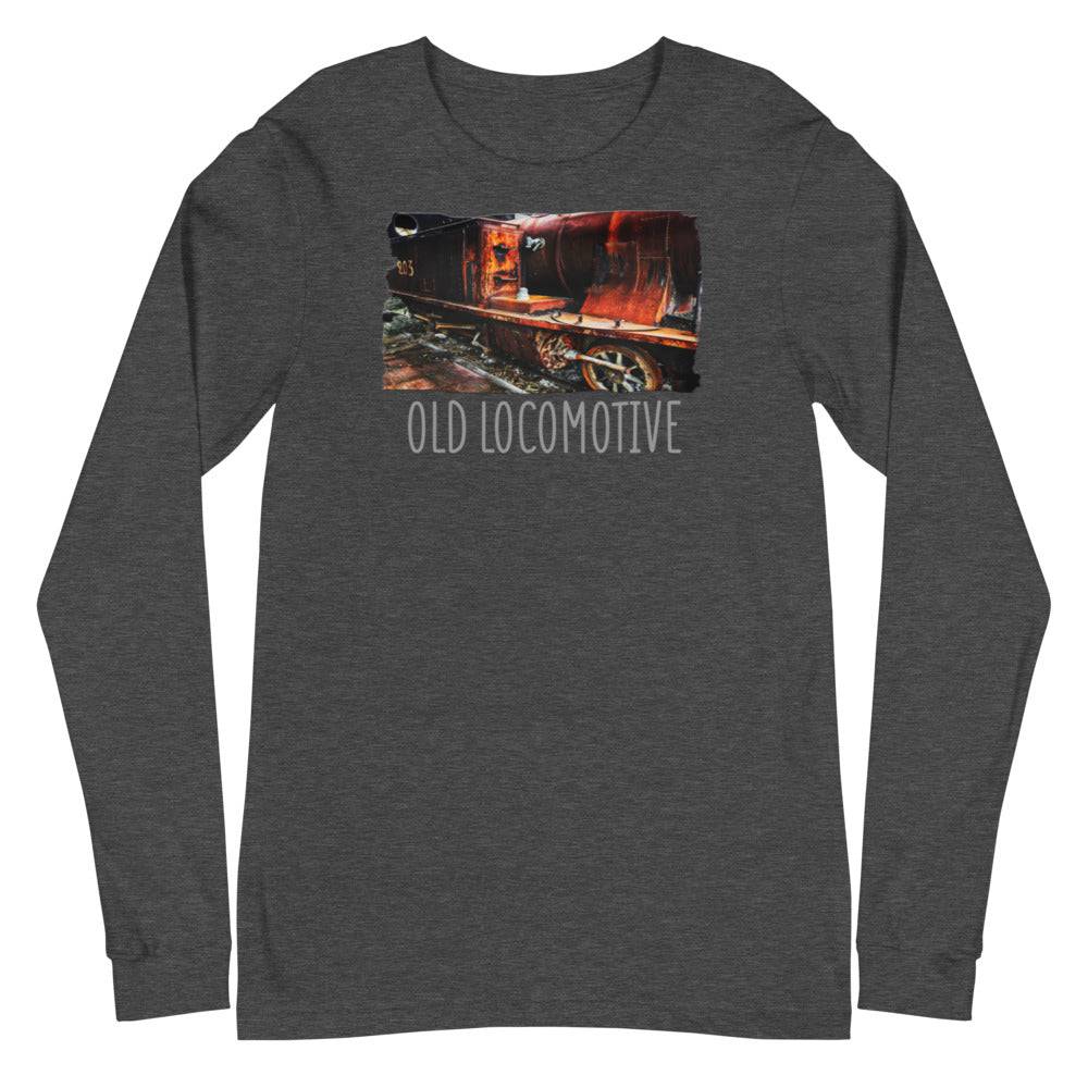Unisex Long Sleeve Tee/Old Locomotive/Personalized - Enet Images