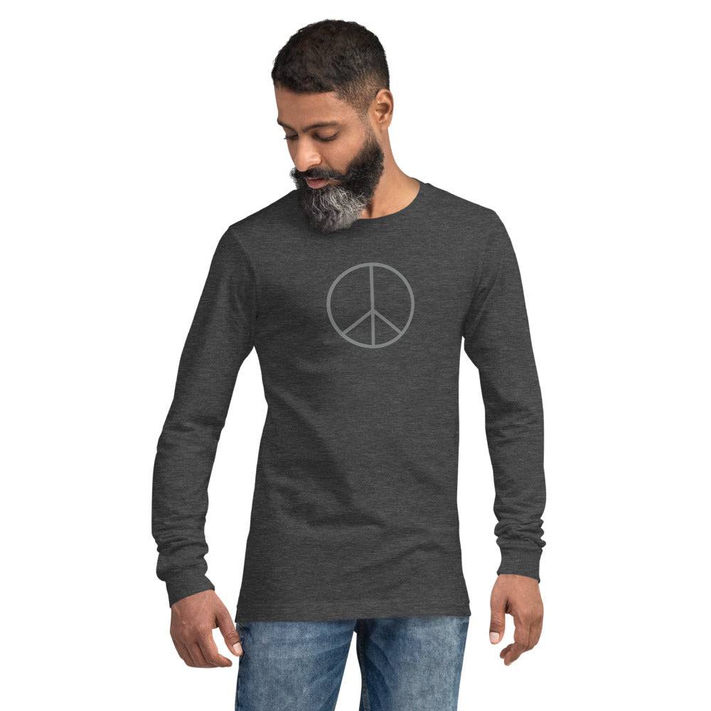Unisex Long Sleeve Tee/Peace Grey - Enet Images