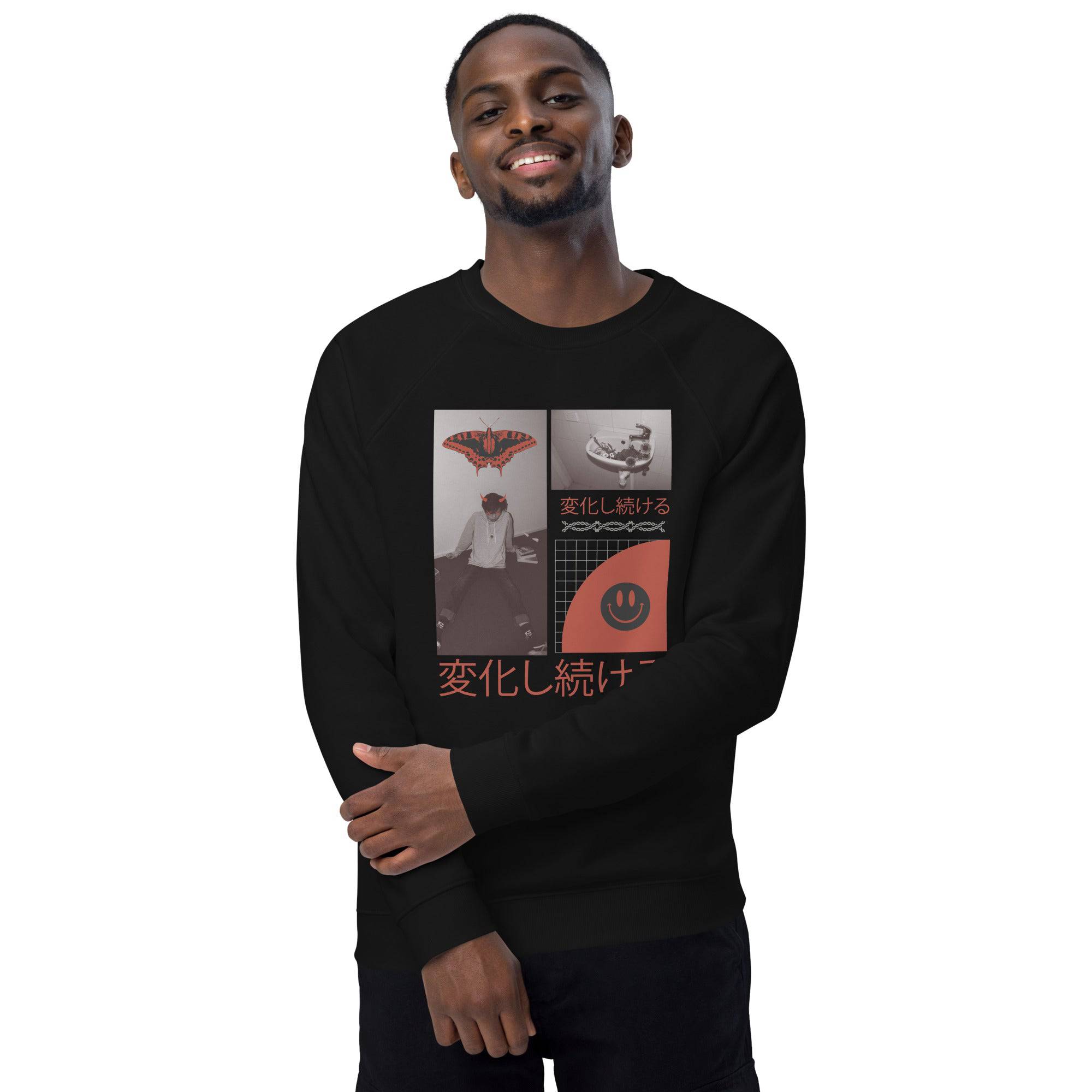 Unisex organic sweatshirt/Anime-1 - Enet Images