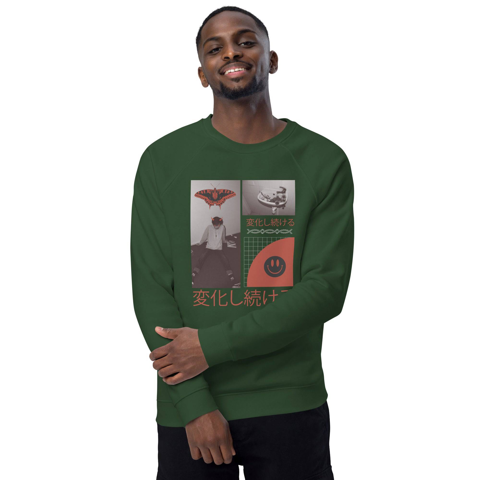 Unisex organic sweatshirt/Anime-1 - Enet Images