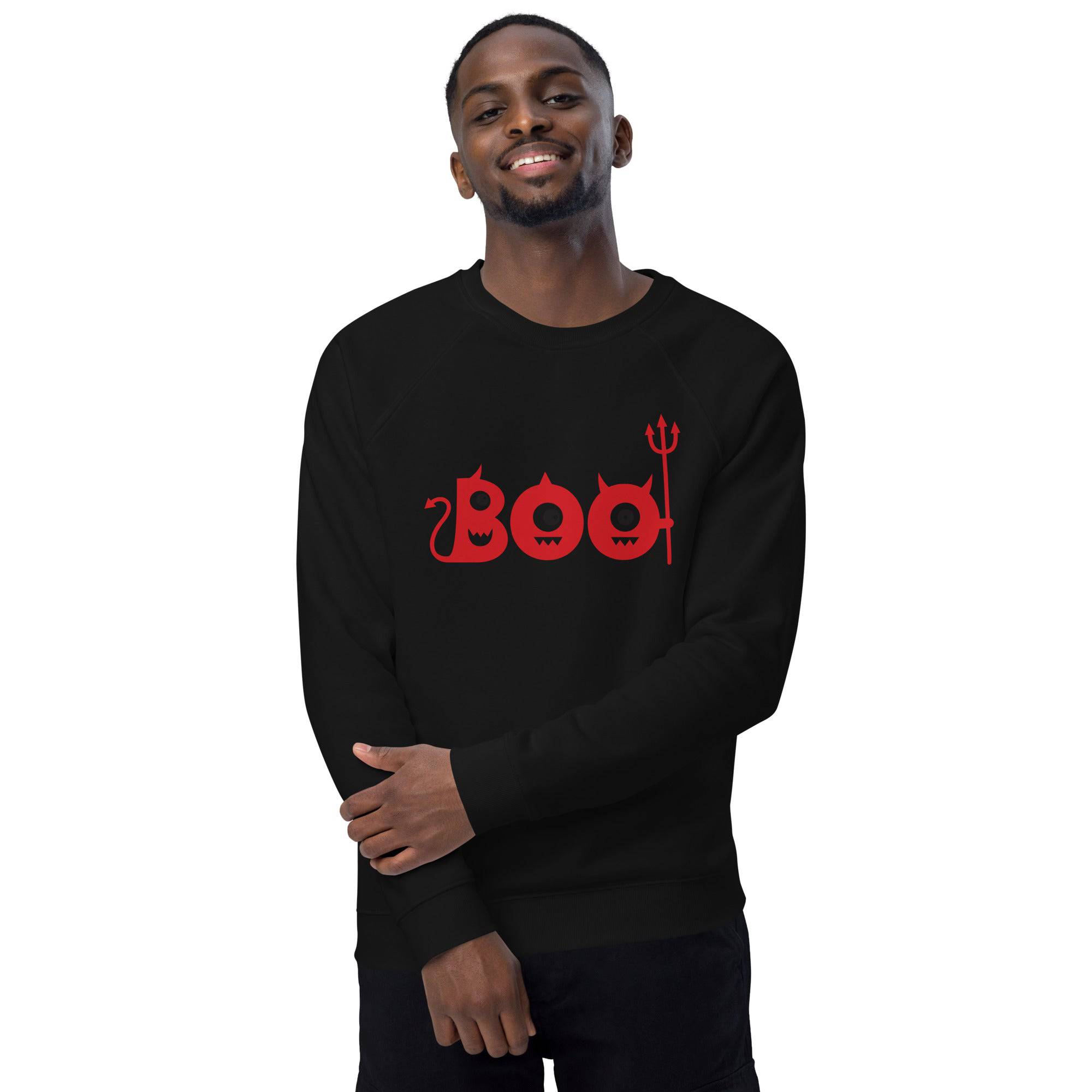 Unisex Organic Sweatshirt/Boo-Halloween - Enet Images