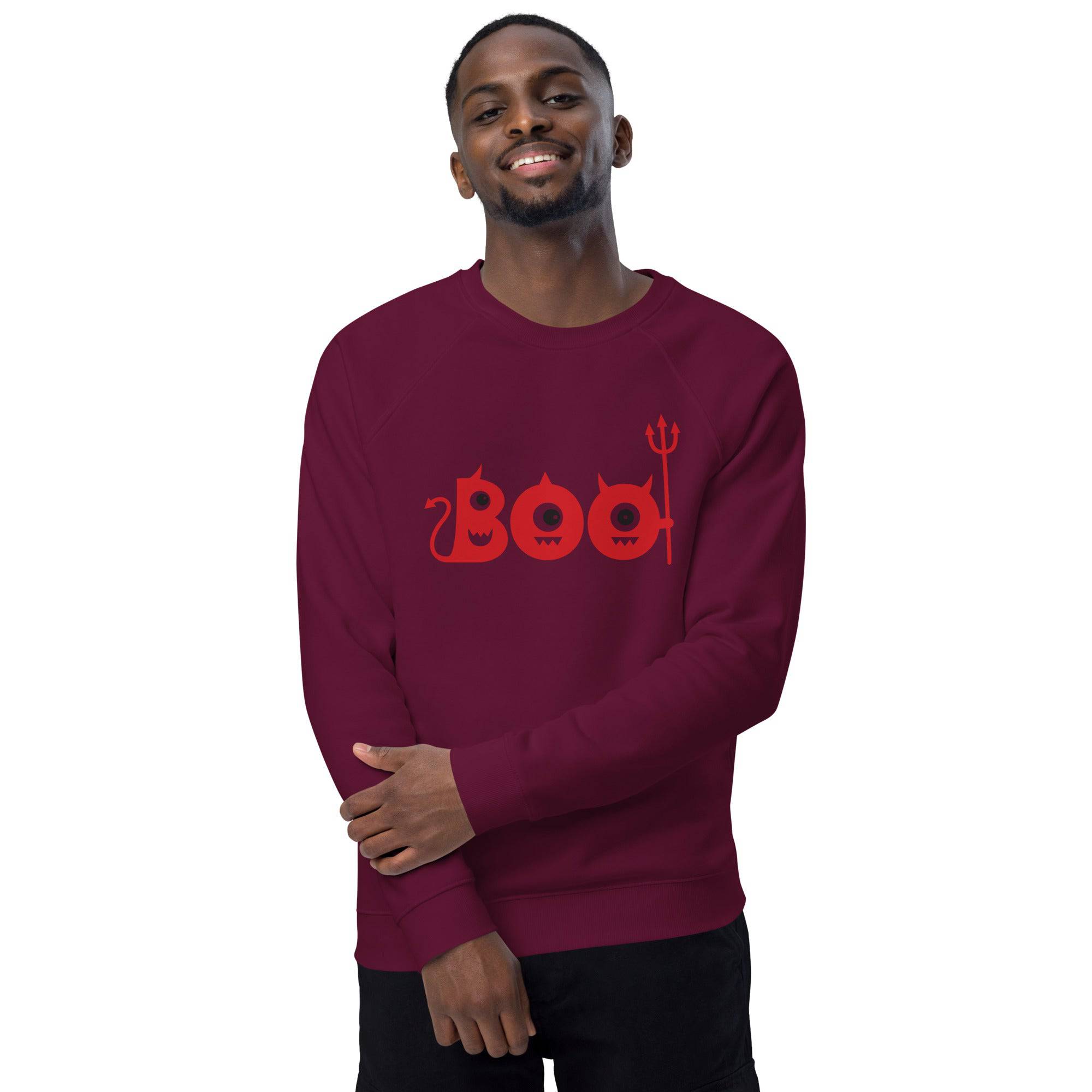 Unisex Organic Sweatshirt/Boo-Halloween - Enet Images