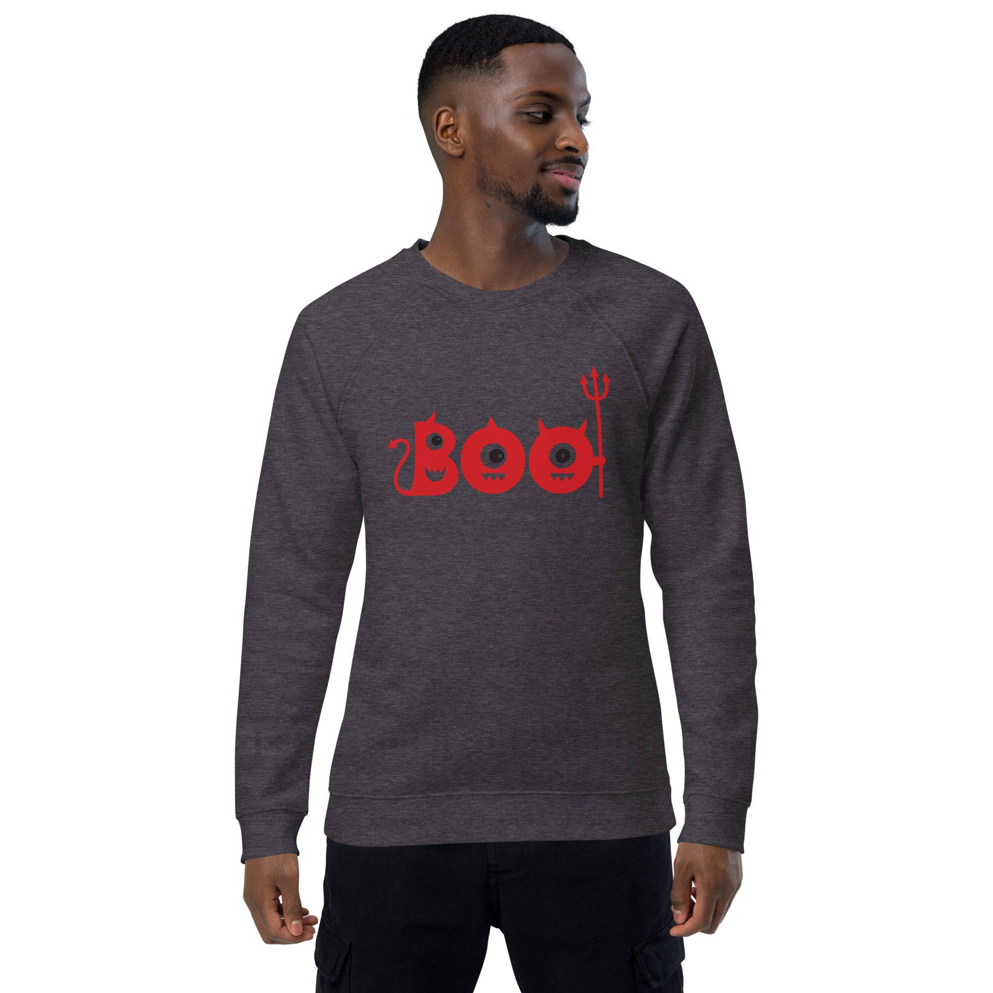 Unisex Organic Sweatshirt/Boo-Halloween - Enet Images