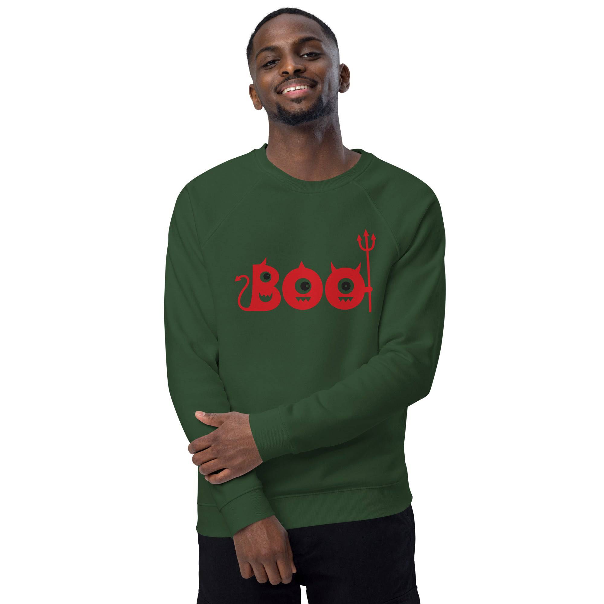 Unisex Organic Sweatshirt/Boo-Halloween - Enet Images