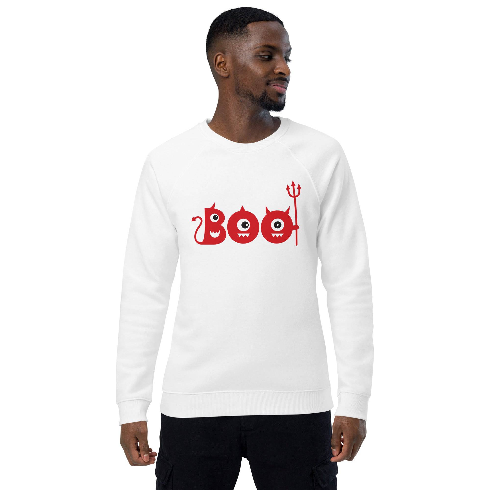 Unisex Organic Sweatshirt/Boo-Halloween - Enet Images