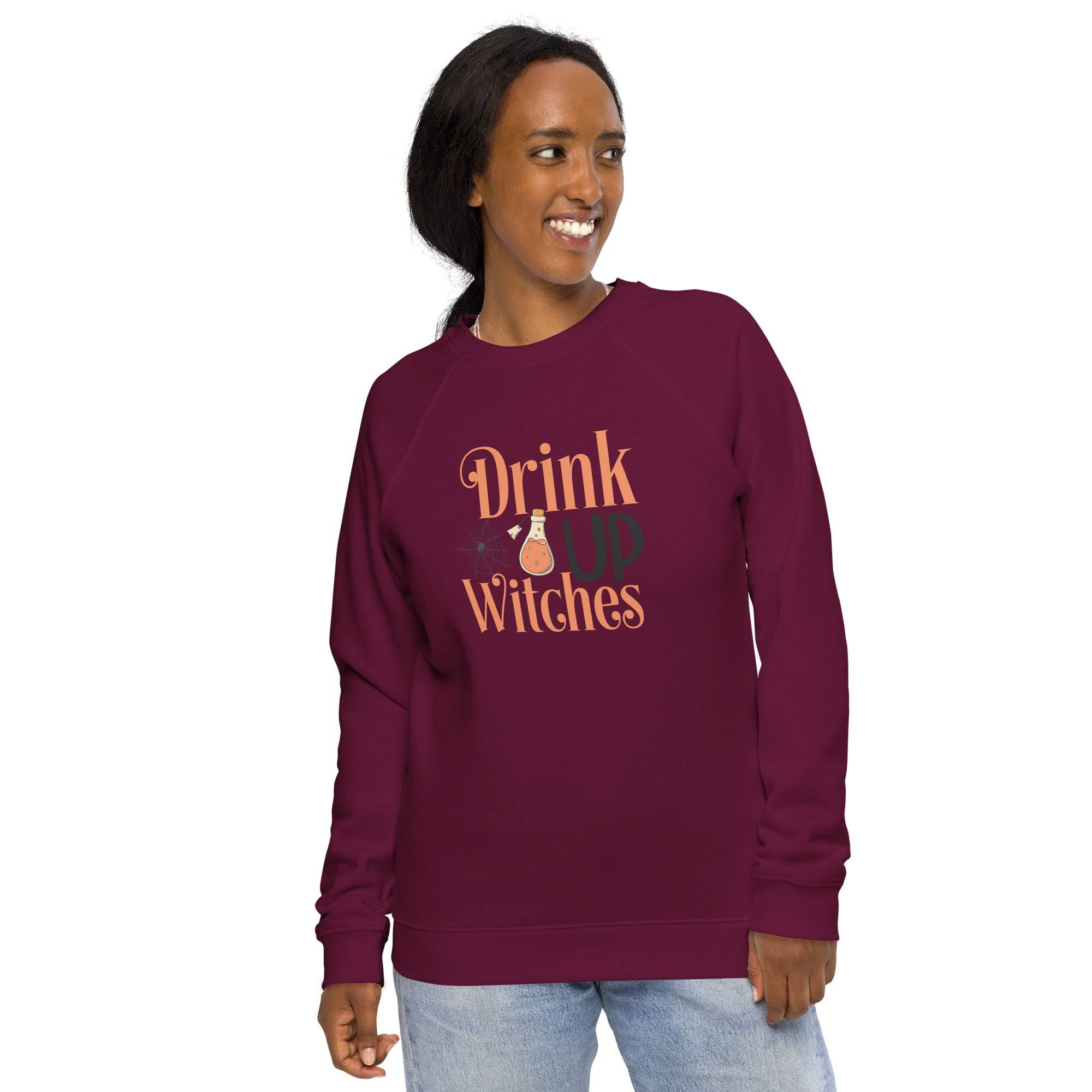 Unisex Organic Sweatshirt/Drink-Up-Withces-Halloween - Enet Images