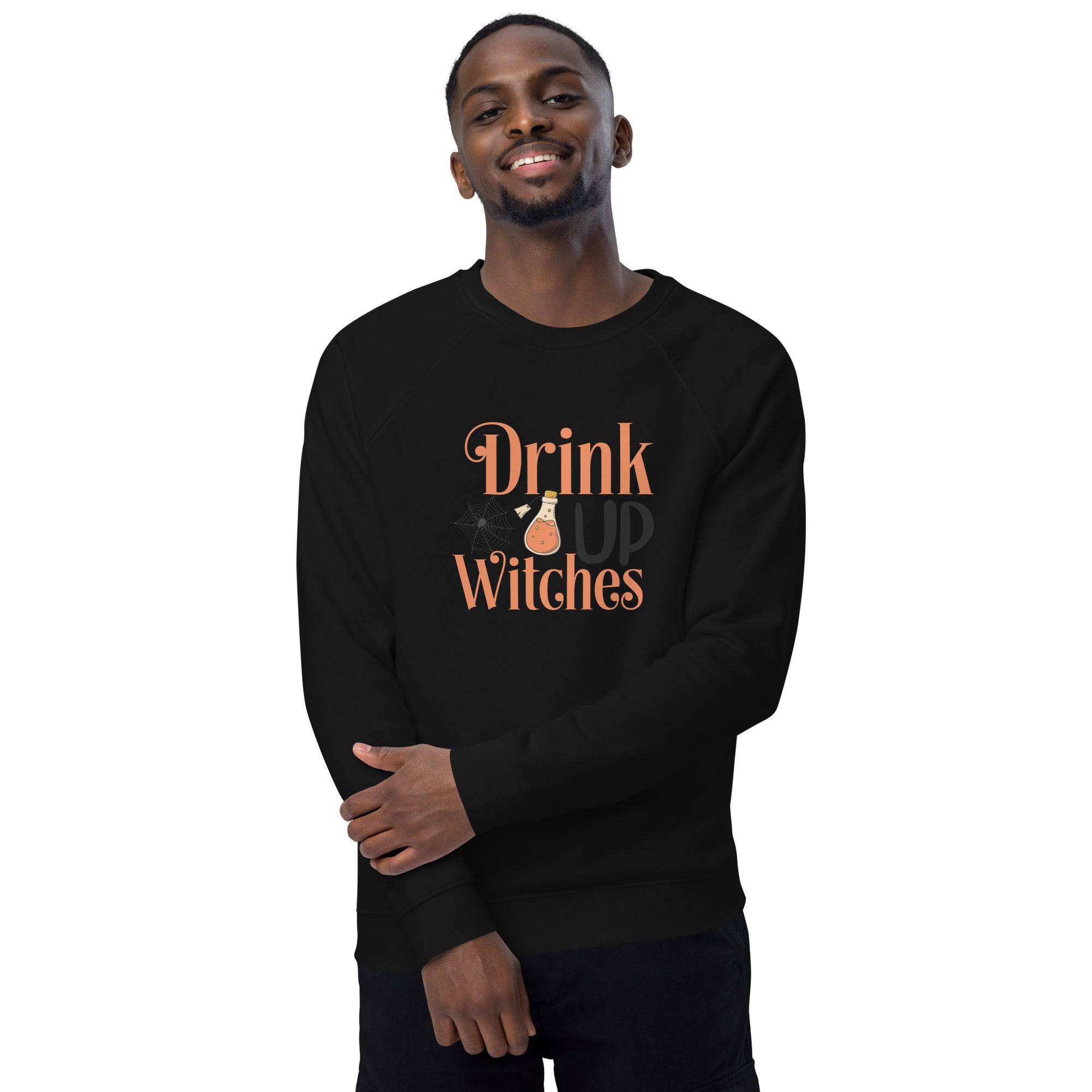Unisex Organic Sweatshirt/Drink-Up-Withces-Halloween - Enet Images