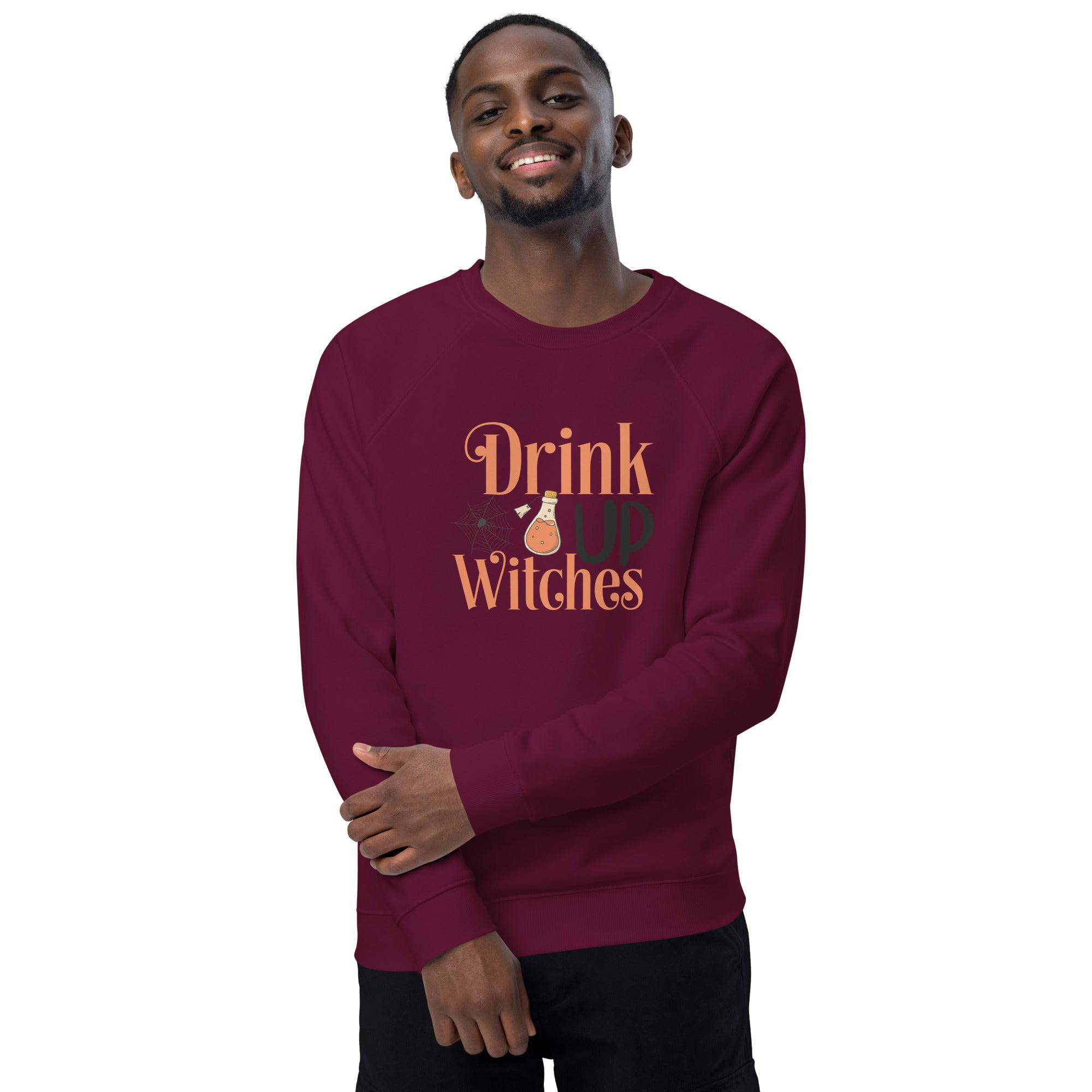 Unisex Organic Sweatshirt/Drink-Up-Withces-Halloween - Enet Images