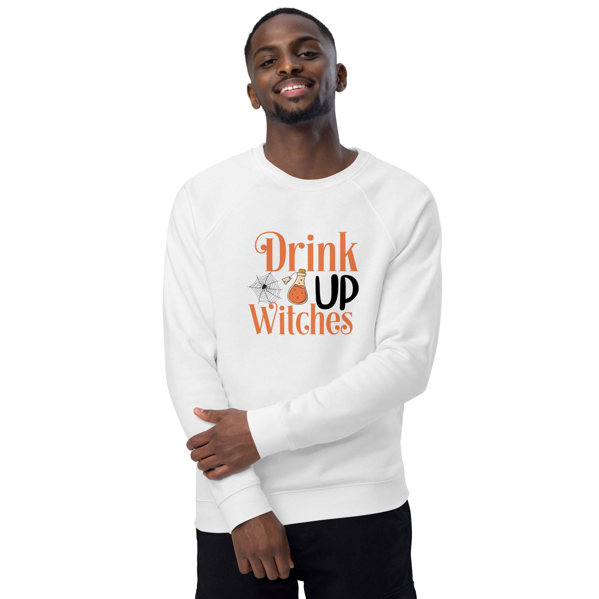 Unisex Organic Sweatshirt/Drink-Up-Withces-Halloween - Enet Images