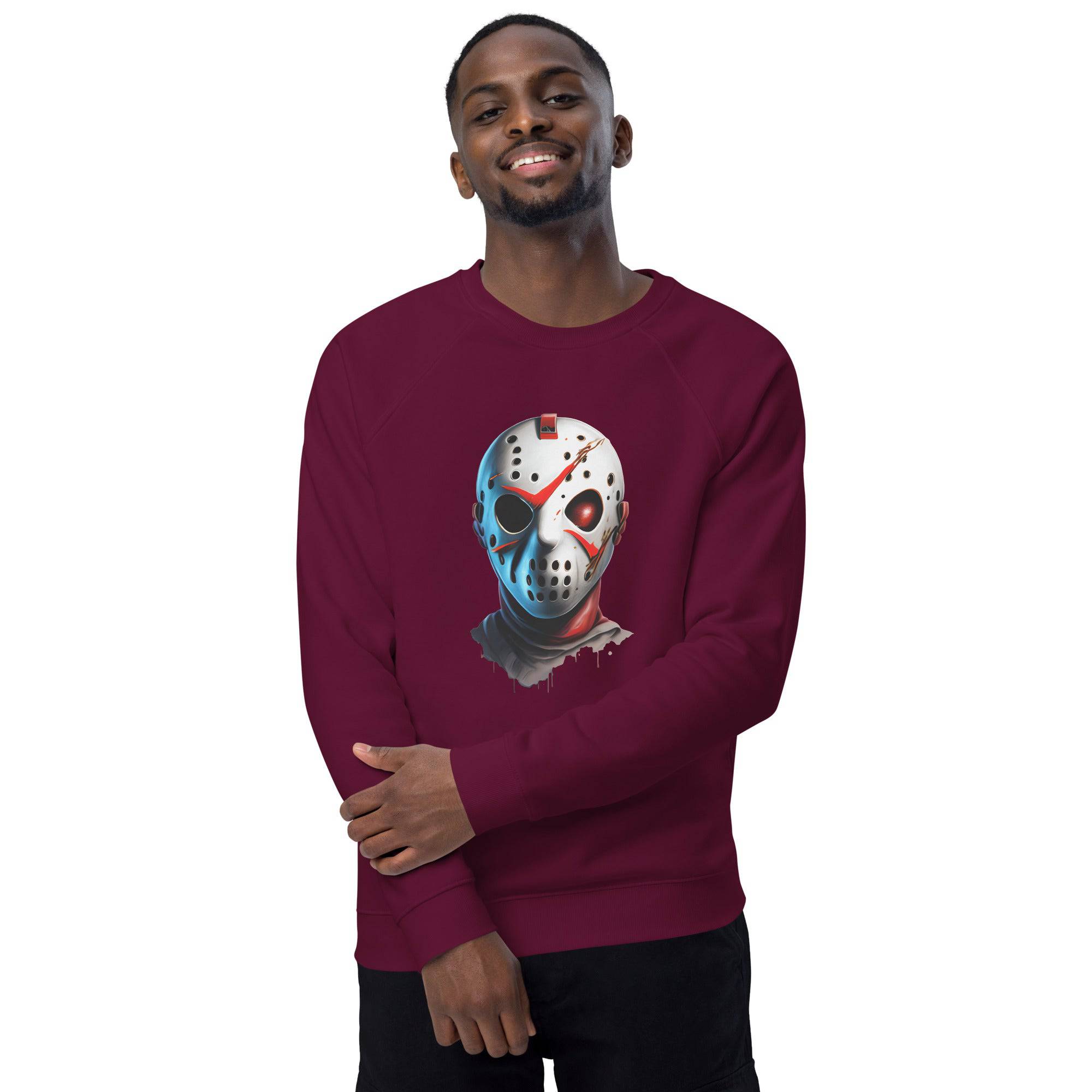 Unisex Organic Sweatshirt/Friday-13th-Mask - Enet Images