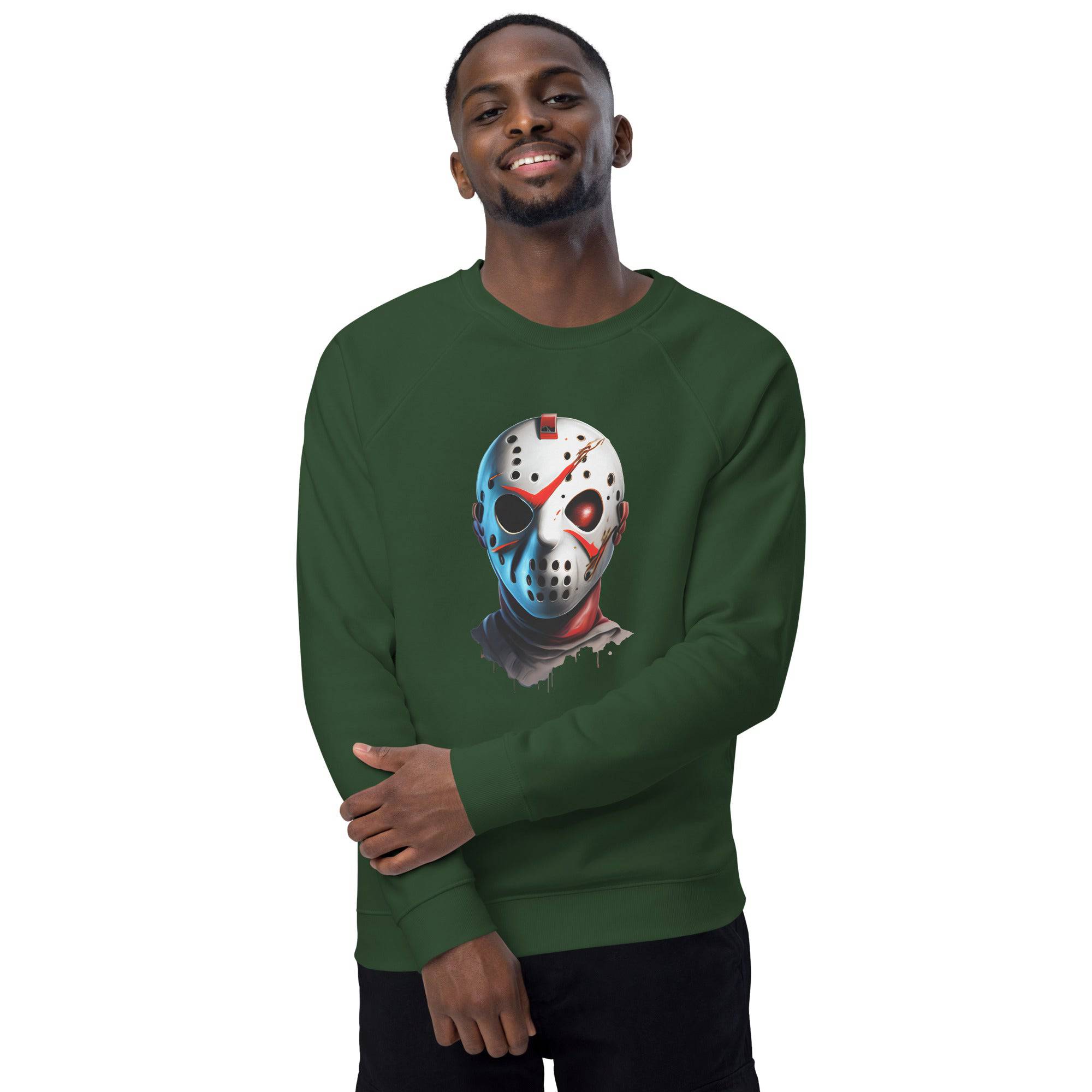 Unisex Organic Sweatshirt/Friday-13th-Mask - Enet Images