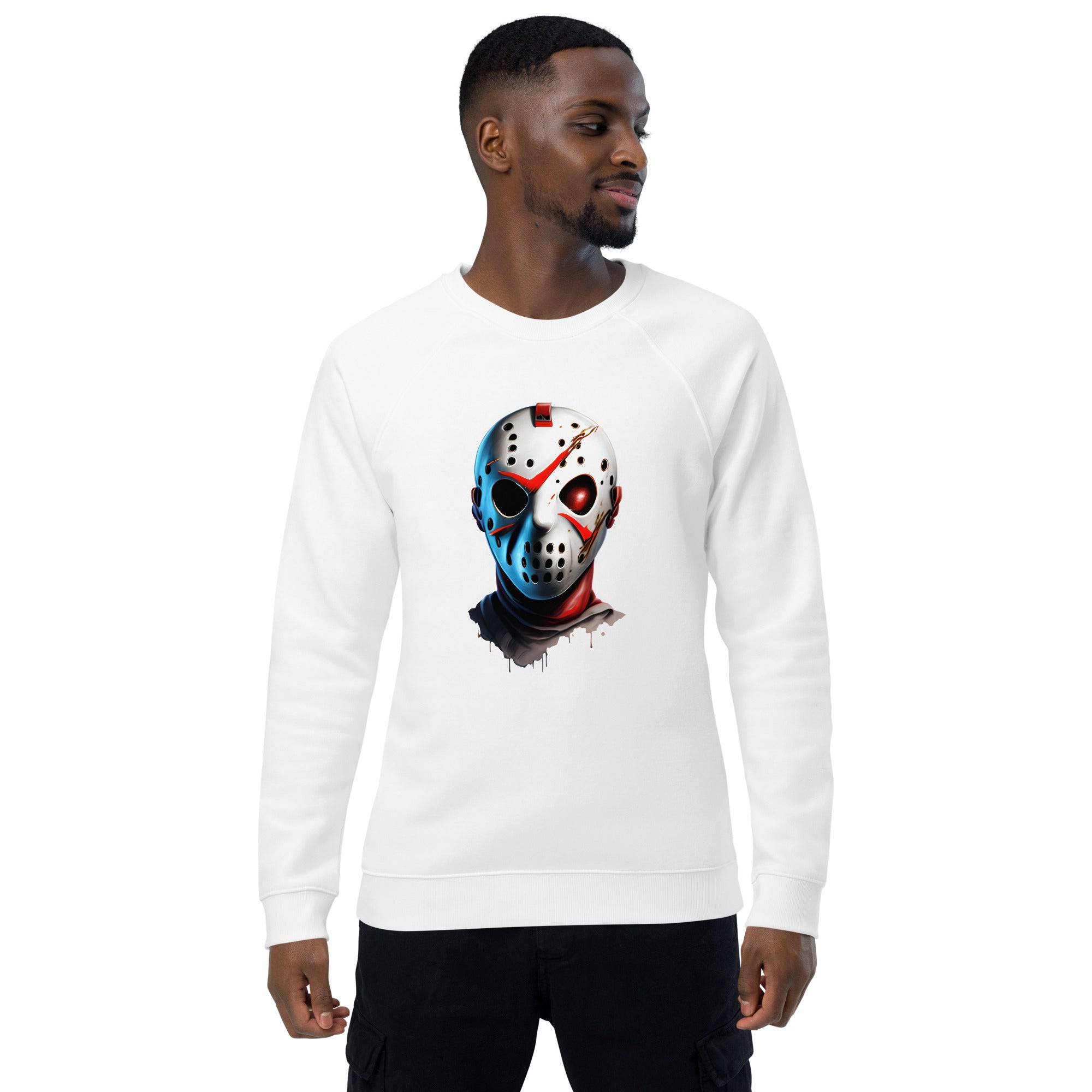 Unisex Organic Sweatshirt/Friday-13th-Mask - Enet Images
