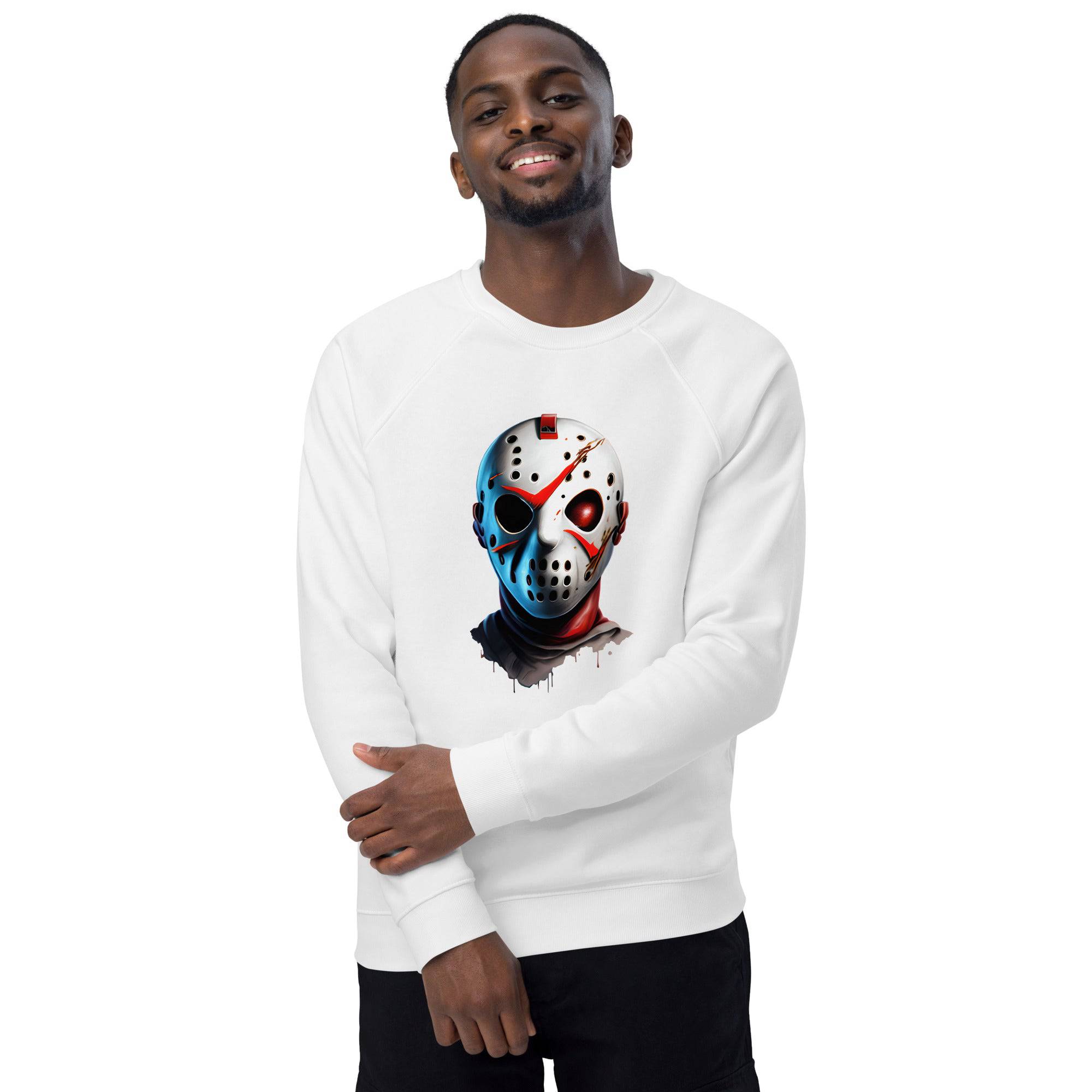 Unisex Organic Sweatshirt/Friday-13th-Mask - Enet Images