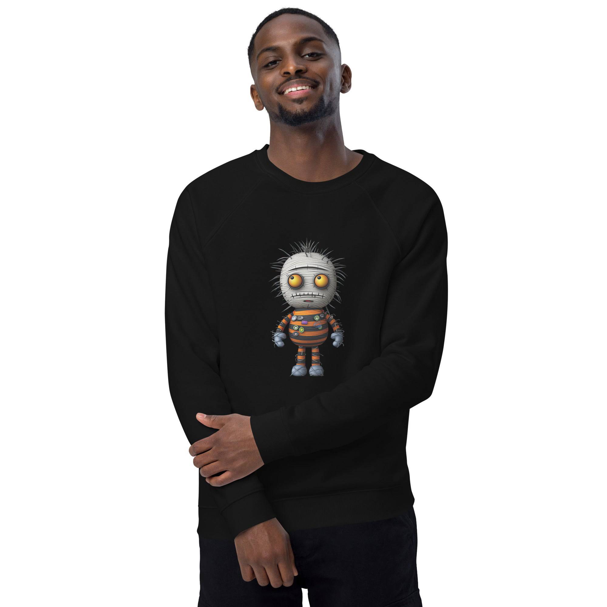 Unisex Organic Sweatshirt/Funny-Creepy-Doll - Enet Images