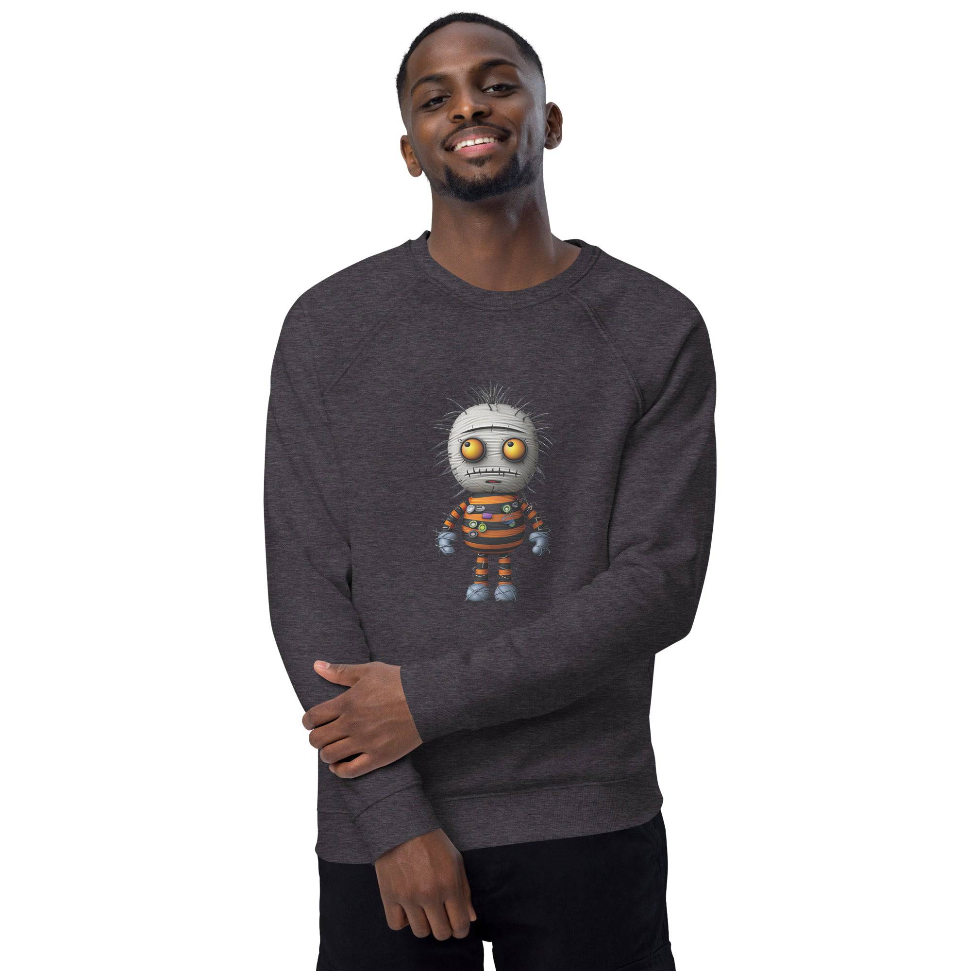 Unisex Organic Sweatshirt/Funny-Creepy-Doll - Enet Images