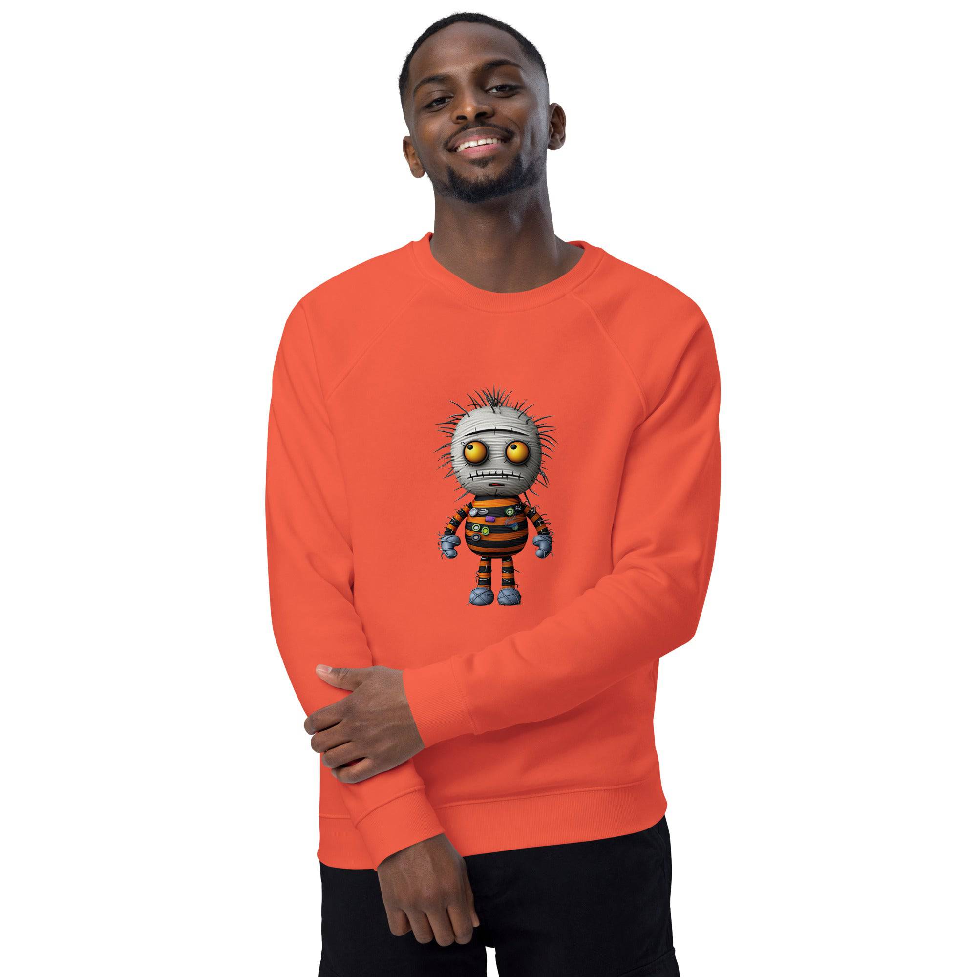Unisex Organic Sweatshirt/Funny-Creepy-Doll - Enet Images