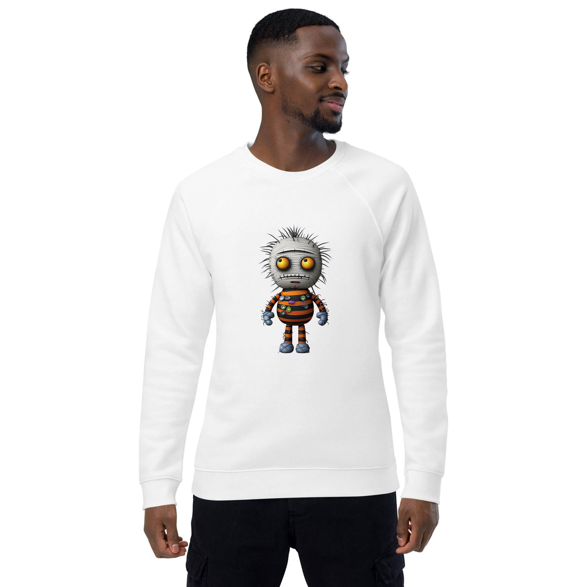 Unisex Organic Sweatshirt/Funny-Creepy-Doll - Enet Images