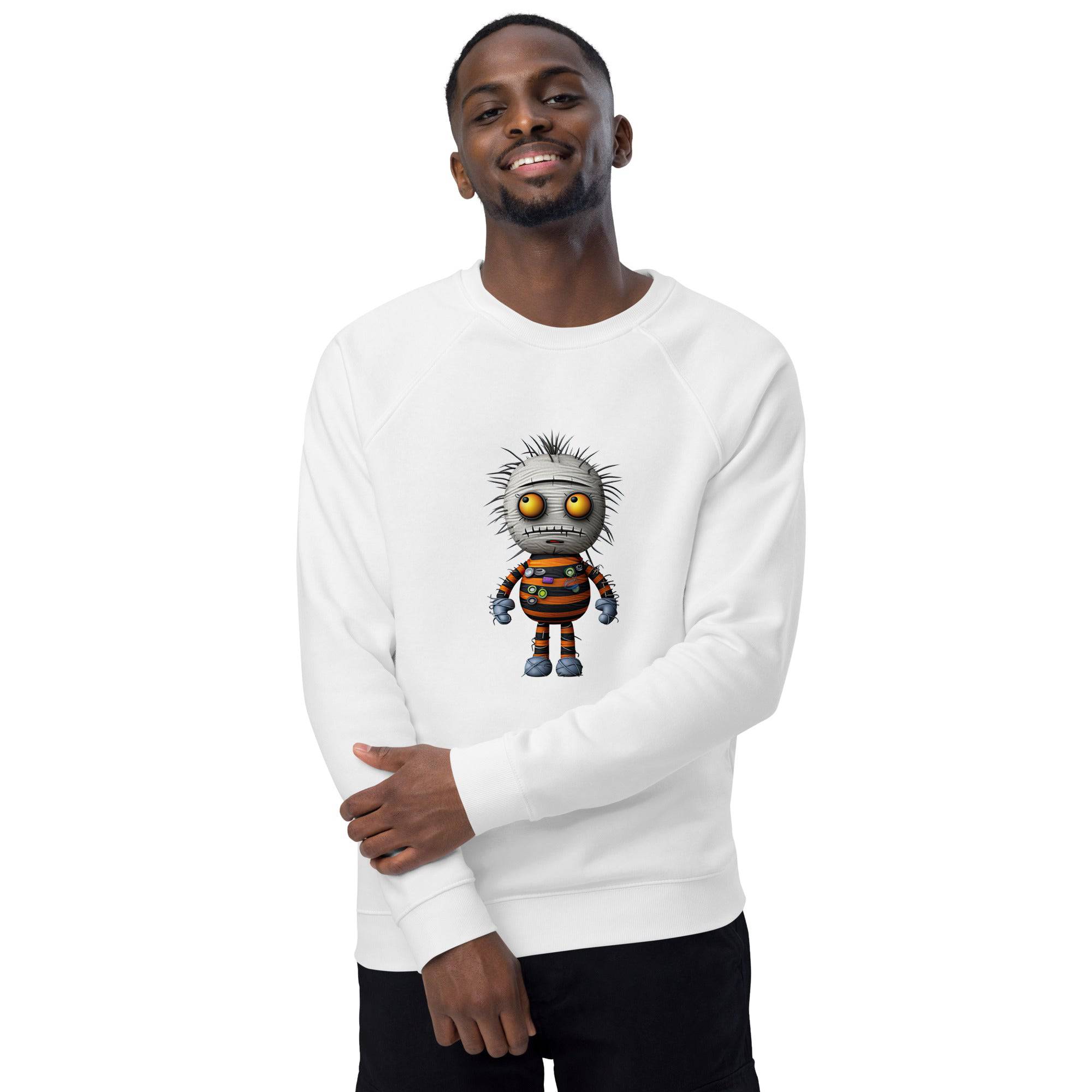 Unisex Organic Sweatshirt/Funny-Creepy-Doll - Enet Images