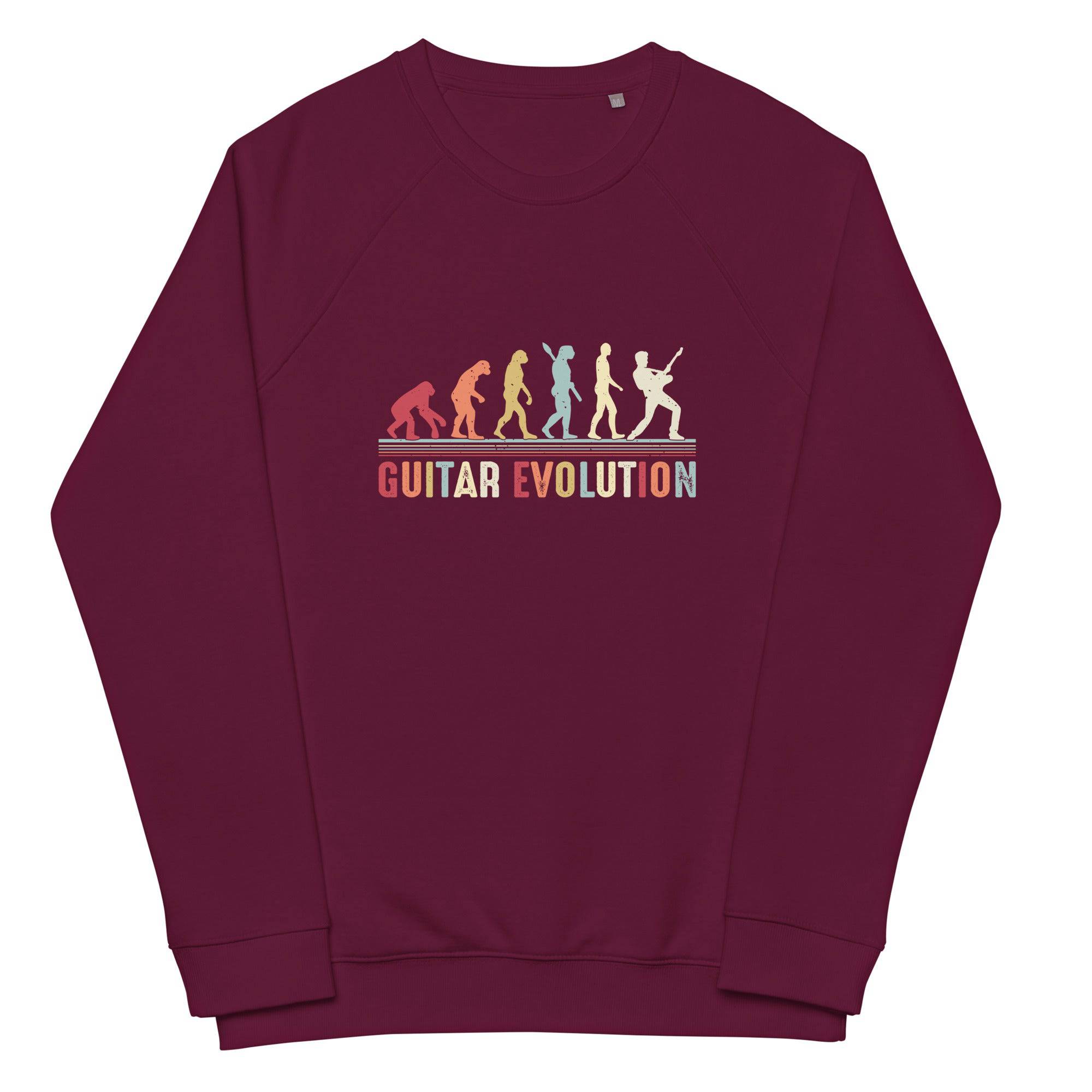 Unisex organic sweatshirt/Guitar-Evolution - Enet Images