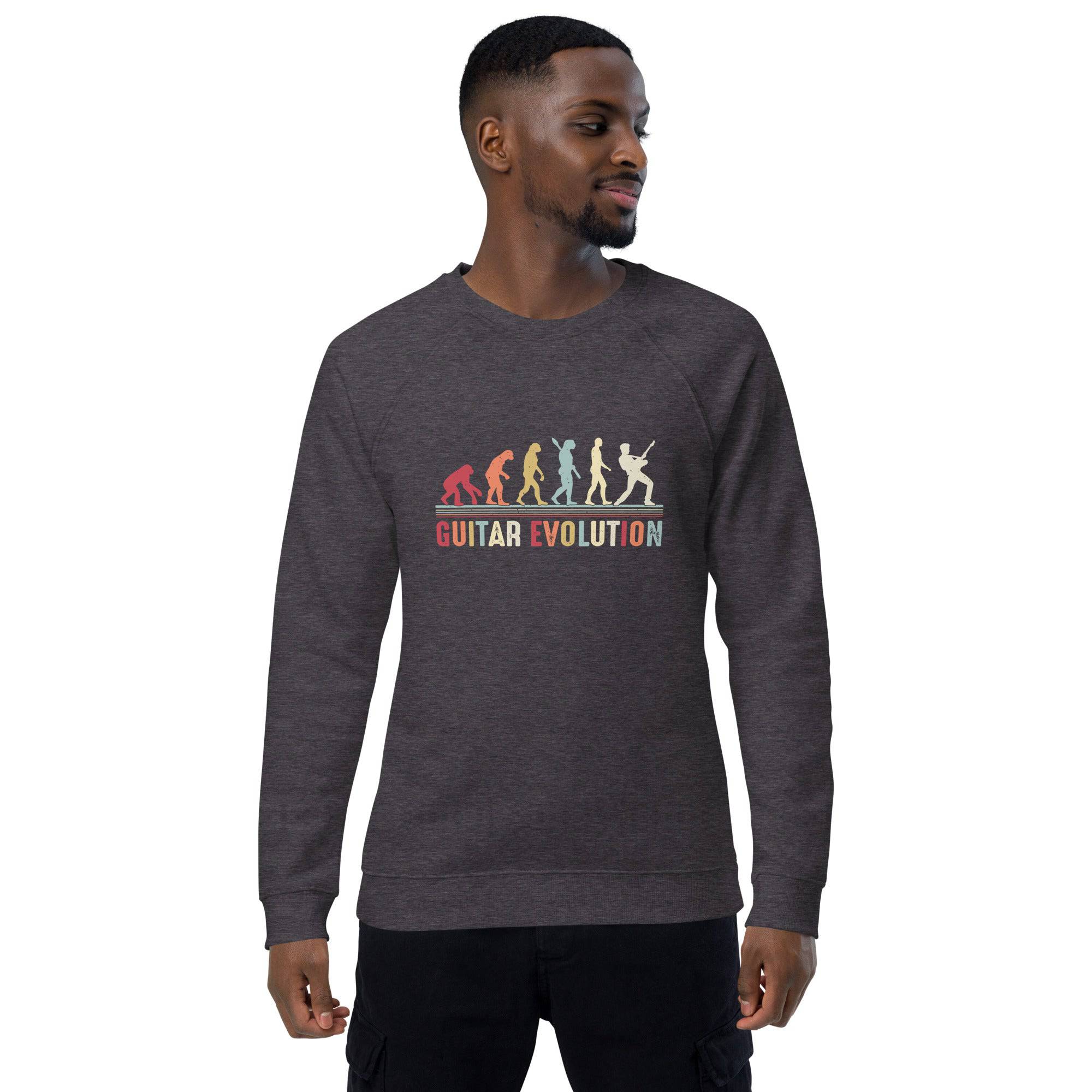 Unisex organic sweatshirt/Guitar-Evolution - Enet Images