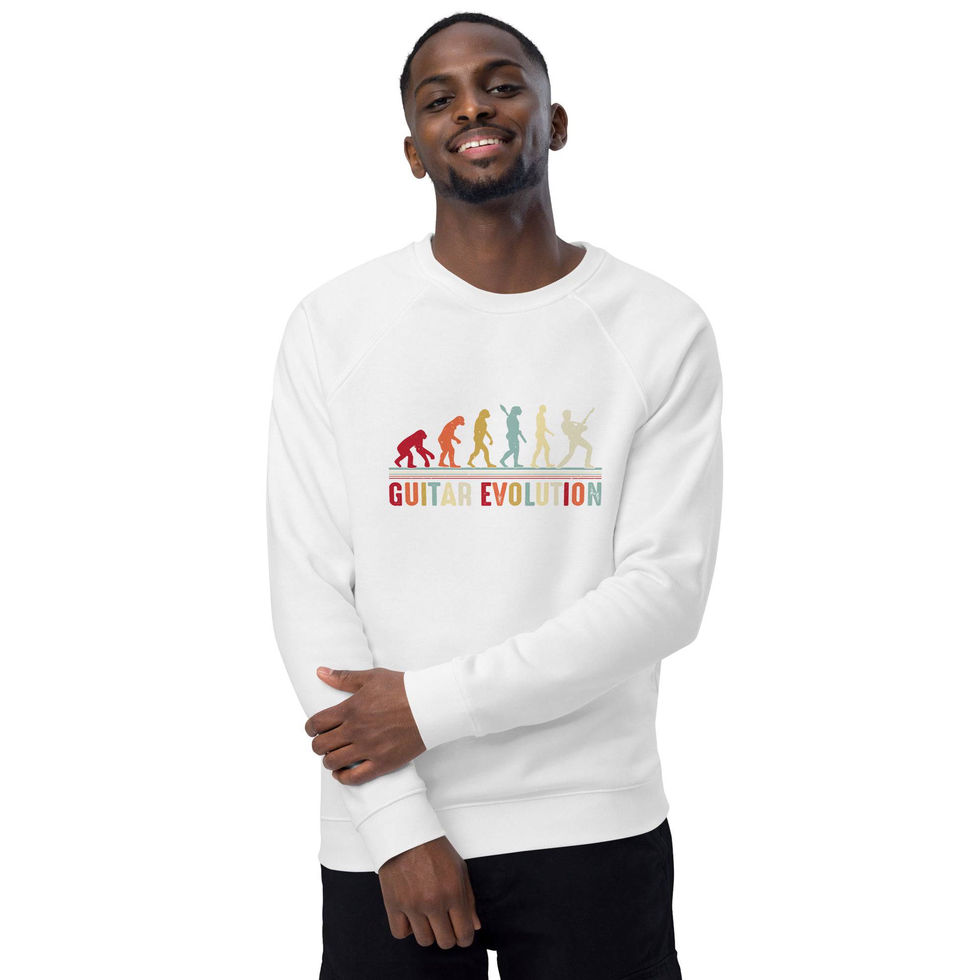 Unisex organic sweatshirt/Guitar-Evolution - Enet Images