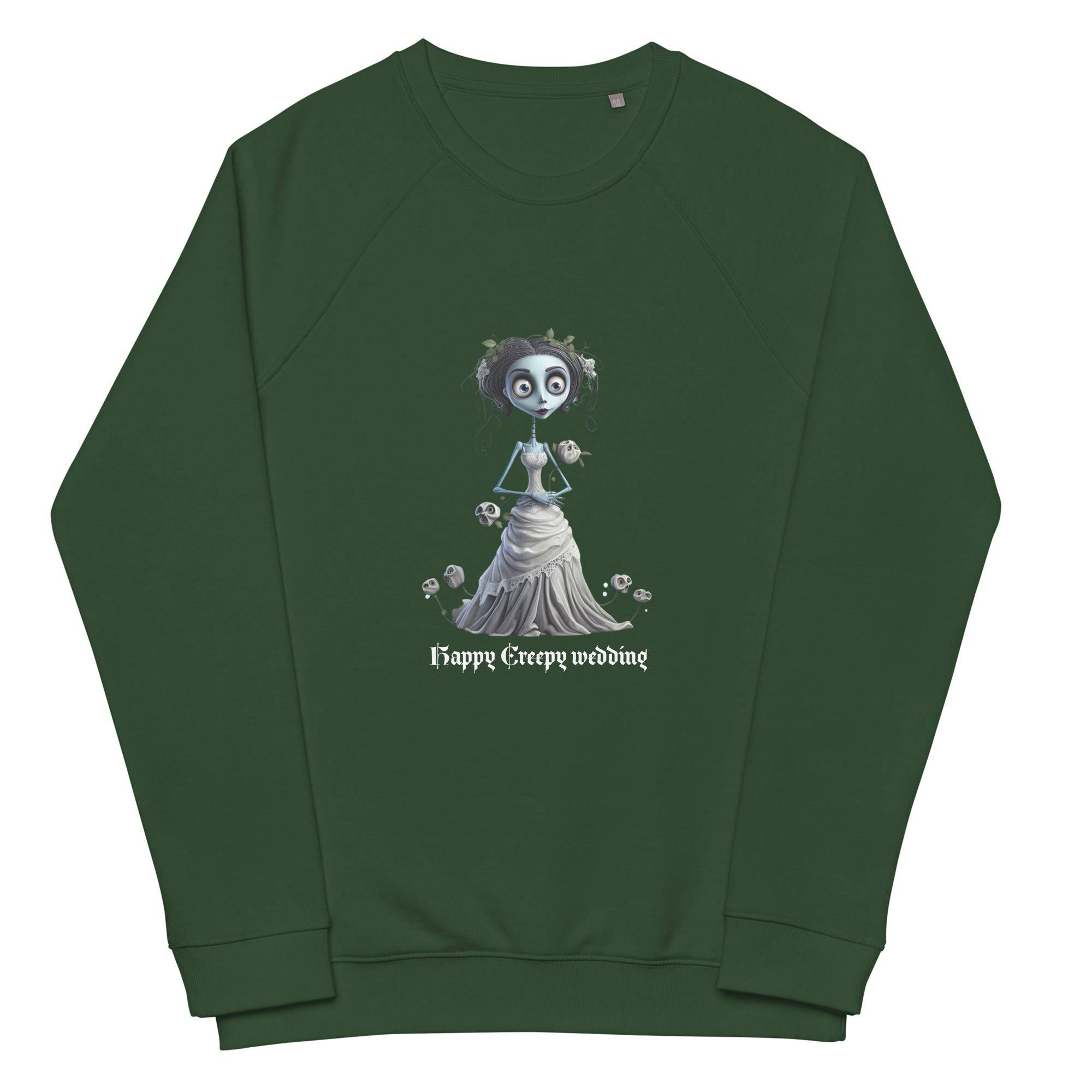 Unisex Organic Sweatshirt/Happy-Creepy-Wedding - Enet Images
