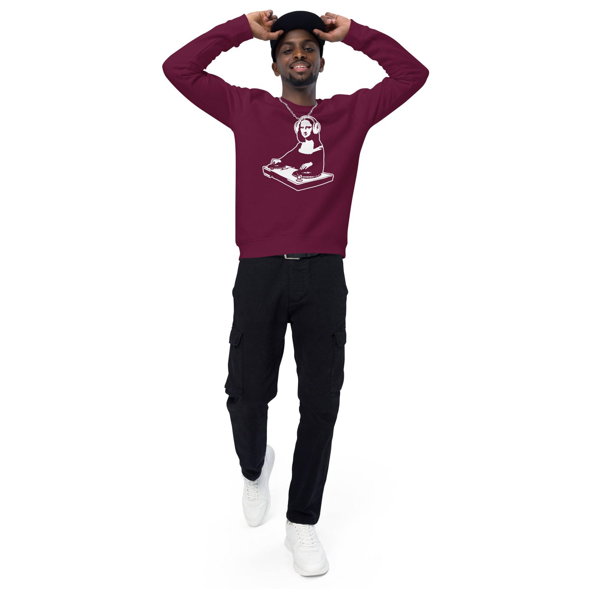 Unisex organic sweatshirt/Mona-Lisa-DJ - Enet Images