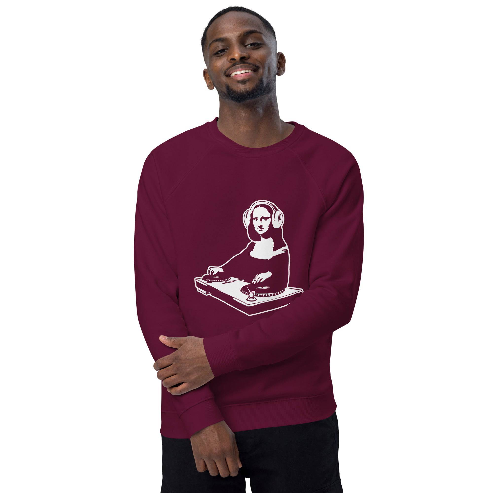 Unisex organic sweatshirt/Mona-Lisa-DJ - Enet Images
