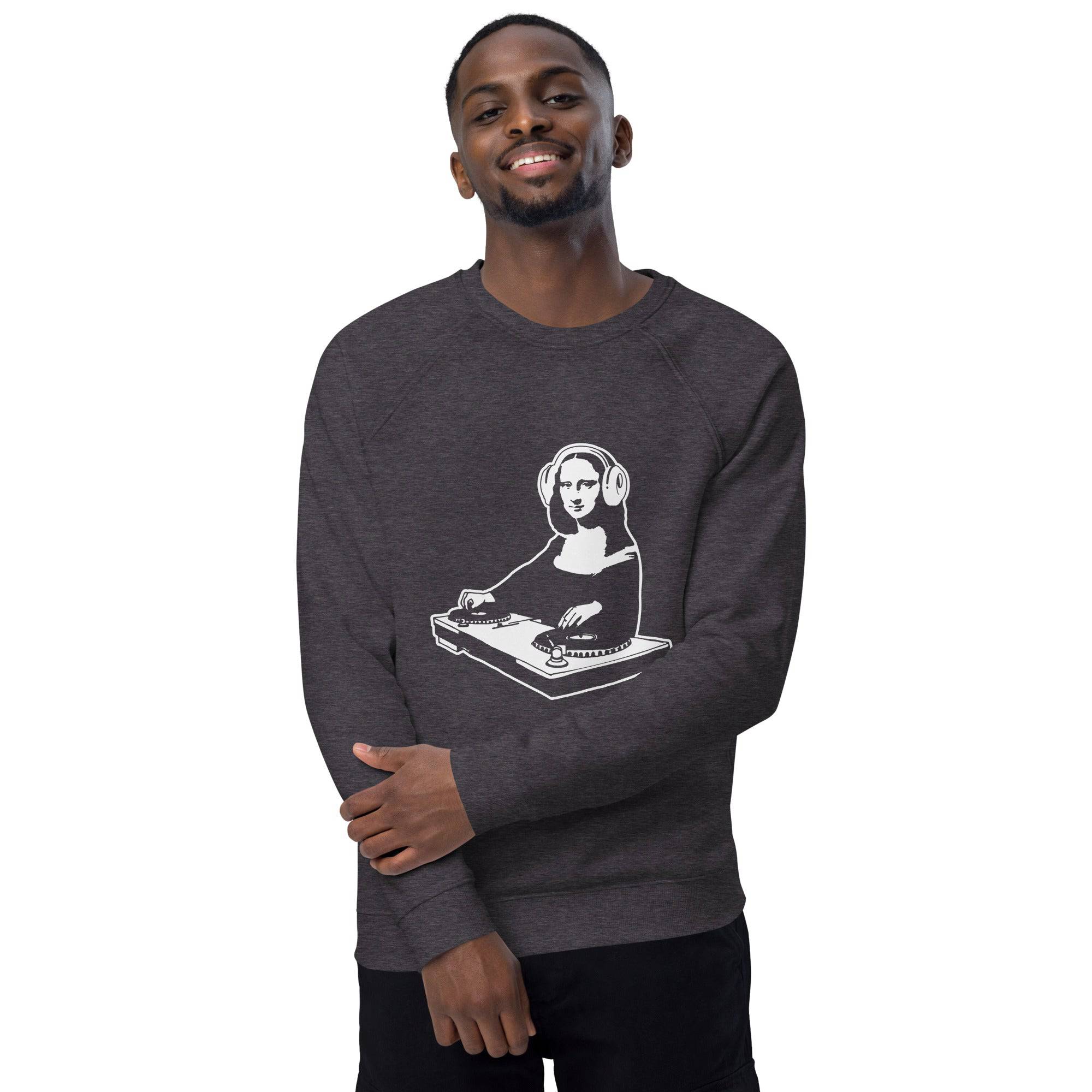 Unisex organic sweatshirt/Mona-Lisa-DJ - Enet Images