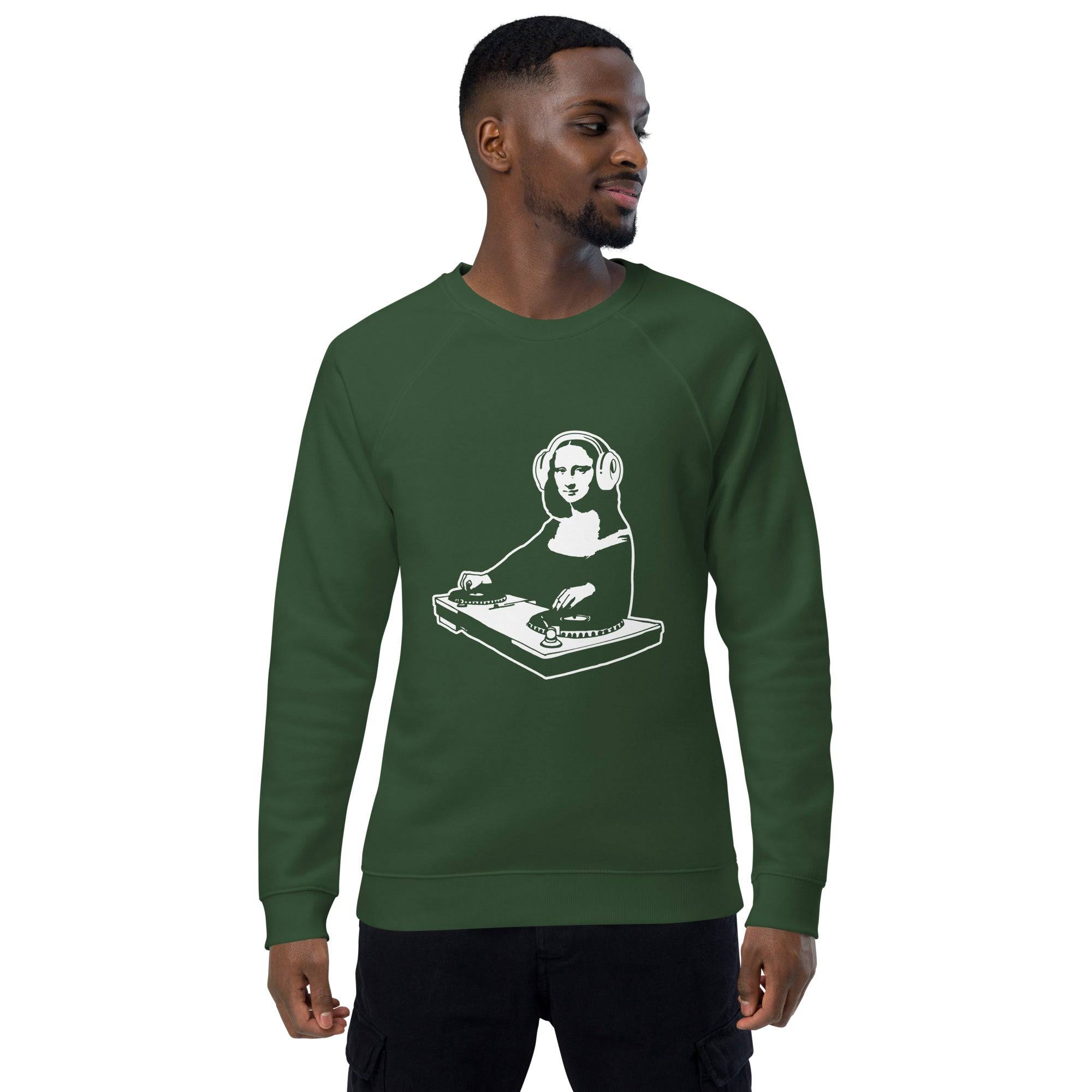 Unisex organic sweatshirt/Mona-Lisa-DJ - Enet Images