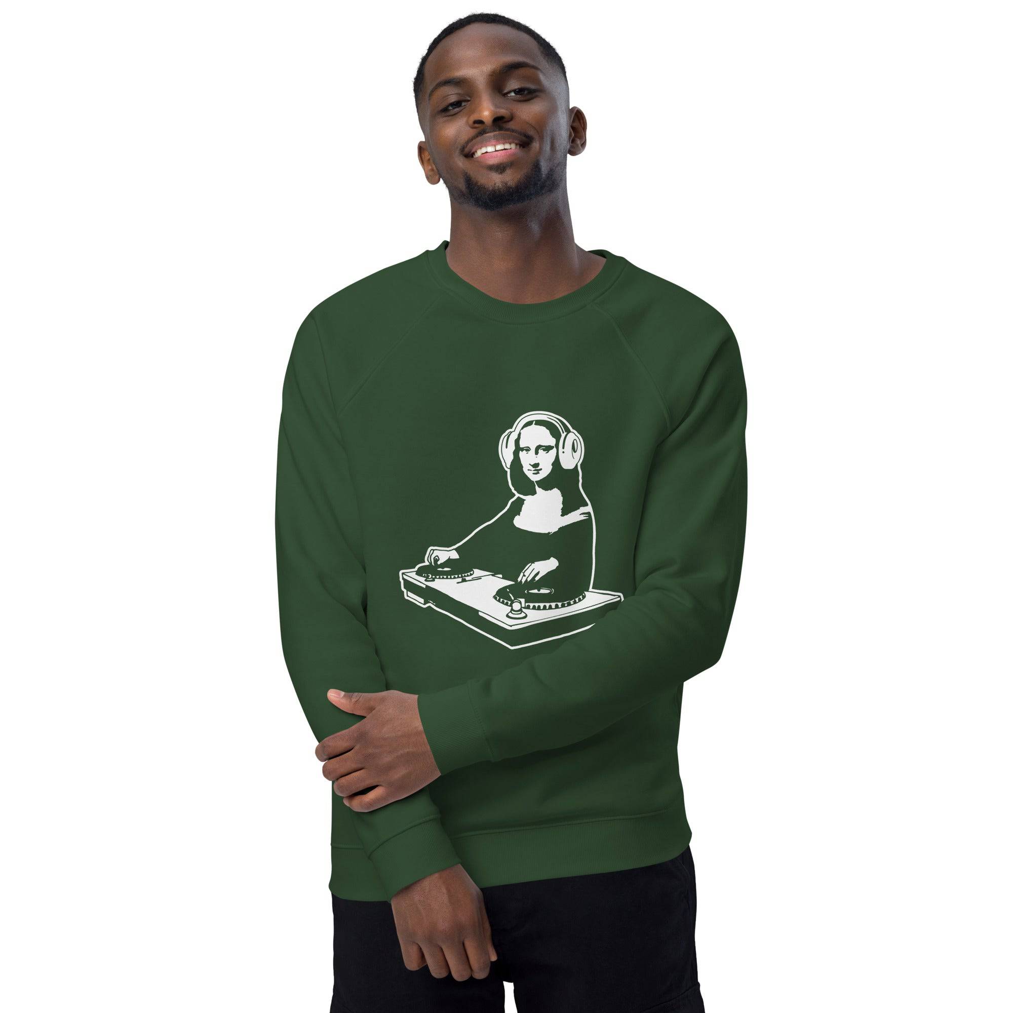 Unisex organic sweatshirt/Mona-Lisa-DJ - Enet Images