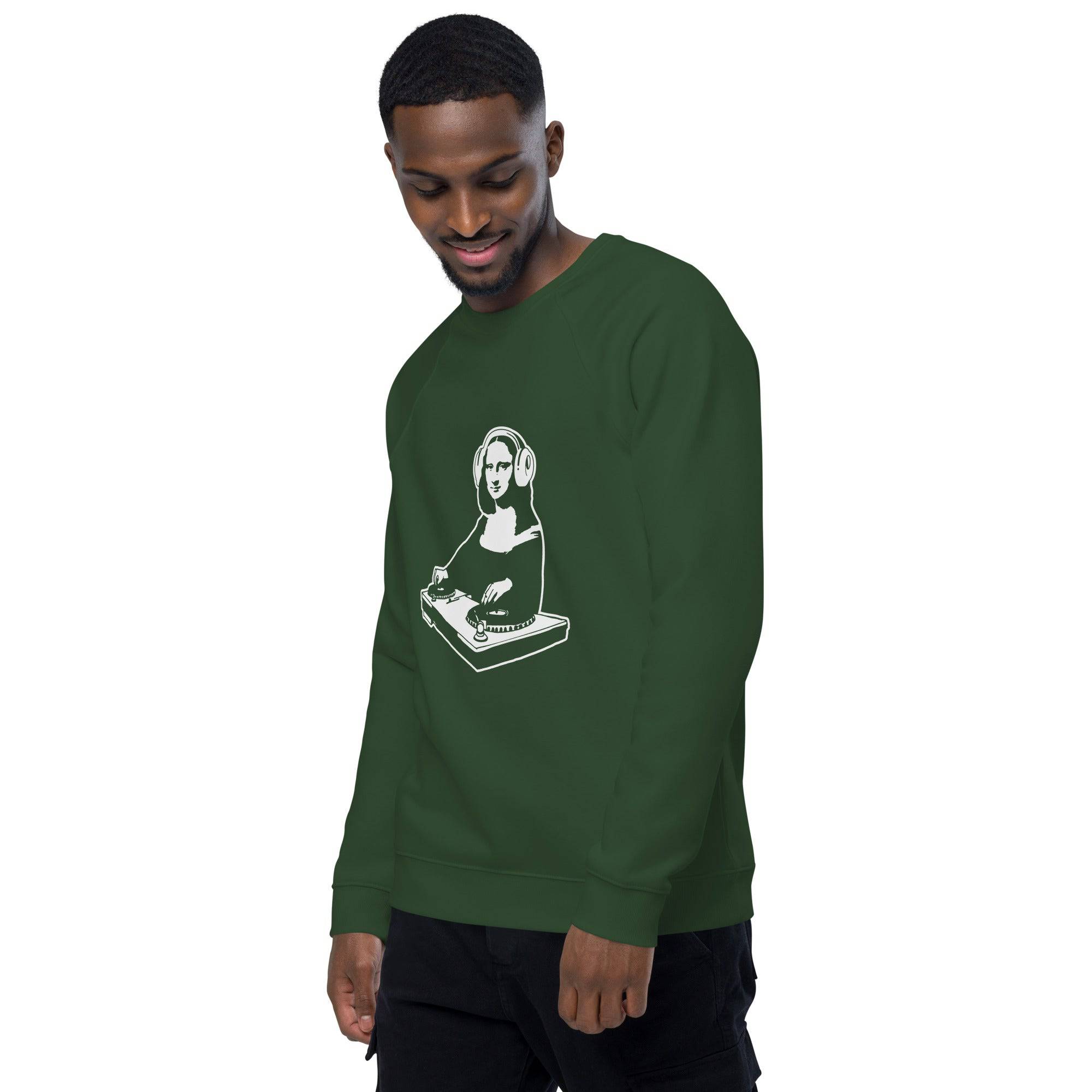 Unisex organic sweatshirt/Mona-Lisa-DJ - Enet Images